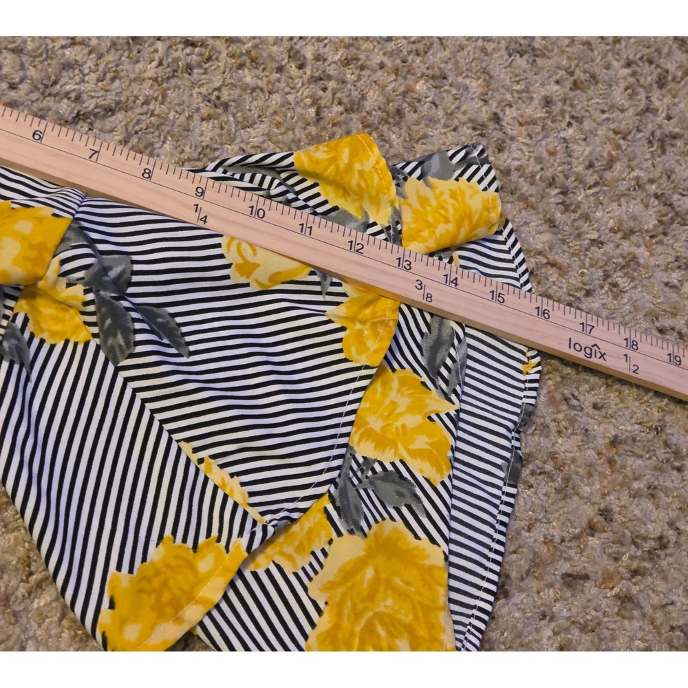 Hint Of Blush Off The Shoulder Striped Floral Dress Women's Size XL Bell Sleeves - Picture 9 of 11
